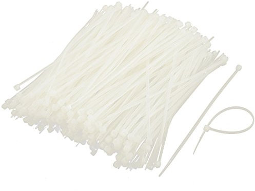 Ruilogod Nylon-Netz-Kabel-Verpackungs-Zip Tie Schnur Bügel 4mmx150mm 500 Stück weiß