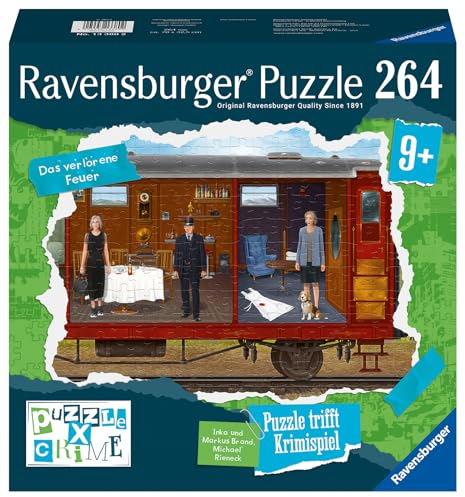 Ravensburger Puzzle X Crime - Das verlorene Feuer - 264 Teile Puzzle-Krimispiel für 1-4 Junge Detektive ab 9 Jahren