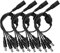 ANLINK 4 Pack Black 1 Female to 4 Male 5.5mm*2.1mm DC Power Splitter Cable, 1 to 4 Way DC Power Output Y Adapter Cable Cord for CCTV Cameras Router LED Light Strip and More (4 Pack, 1 to 4 Way)