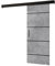 MEBLE KRYSPOL Salwador 4 Schiebetürsystem mit Schienenabdeckung - Zierstreifen - Wandschiebetüren für Innenräume - Loftartige Einbautüren - Solide Konstruktion - 90 x 204 cm - Beton
