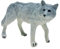 WitnyStore Winzige 6,3 cm große graue wandernde Fuchsfigur – Miniatur-Füchse, Wolf, Schakal, Wildhund, Wildtiere, niedliche Porzellan-Dekofigur, Sammelfiguren, Heimdekoration, Geschenke