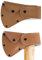 Linkidea 4 Axe Edge Cover, Durable Vegan Leather Sheath, Metal Snap Closure, Hatchet Protector Case with Belt Clip, Ideal for Outdoor Hiking & Work (2PCS Brown)