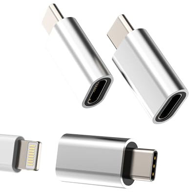 Lightning to USB C for iPhone16 15 Pro Max Charging Adapter (3 Pack) for Apple iPad Air4 compatible for Samsung Charger Female Cable Type C Male Adaptor Connector Charge Port Data Android Converter
