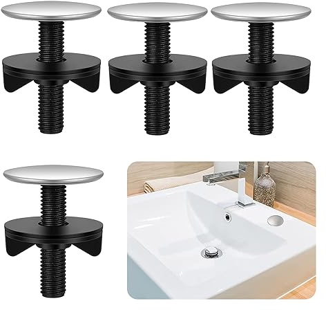 4 Pezzi Coperchio Foro Del Rubinetto, Copri Foro Rubinetto Cucina Tappo Foro Rubinetto, Acciaio Inossidabile Tappo Foro Rubinetto per Accessori per Lavello Cucina Bagno Accessori Lavello Cucina Bagno