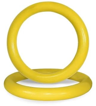 Turnringe 1 Paar ABS-Gymnastikringe, Klimmzugringe for Körperkraft, Fitness, Power, Klimmzugtraining, Workout (Color : 2 Yellow Rings)