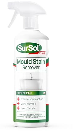 SurSol Active - Mould Stain Remover Spray, Removes Mouldy Stains From Walls, Tiles, Silicone Seals & More - 1 Litre