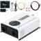OUBOTEK Wechselrichter 1000W / 2000W Reiner Sinus DC 12V auf AC 230V mit Drahtloser Fernbedienung LCD-Anzeige 2 AC-Steckdosen 2 USB A und 1 Type C, spannungswandler für Wohnmobil Zuhause Off Grid