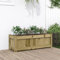 BaraSh Fioriera da Giardino 90x31x31 cm in Legno di Pino Impregnato,Fioriera Giardino,Fioriera Cassetta Piante Giardinaggio Portafiori Aperto Fioriera Balcone(SPU:837457)