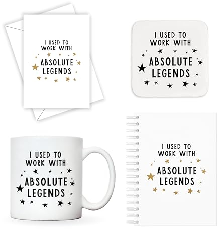 Manta Makes Mug Giftset - Leaving Gifts for Colleagues Women or Men Good Luck Gifts for New Job Promotion, Leaving Present Set (Legends Set)