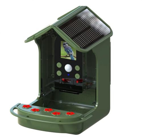 INAUGURAL Bird Feeder with Camera,Bird Feeder with Camera Wireless Outdoor, Auto Record Bird Video, Instant Notifications,Solar Panel