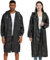 sinzau 2 Stück Regenponcho, Regenponcho Wiederverwendbar, Schwarz Transparent Regenmantel, Tragbarer Unisex-Regencape, Tragbarer Regencape Atmungsaktiv EVA, für Fahrrad, Wandern, Camping