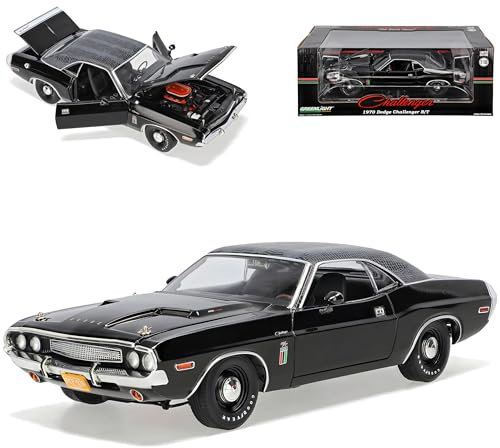 Dodge Challenger R/T 426 Hemi Coupe Schwarz Black Ghost 1. Generation 1969-1974 1/18 Greenlight Modell Auto