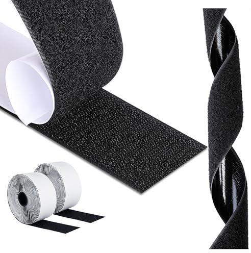 AiQInu Feltro Adesivo Forte Biadesivo,5M Sistema Di Fissaggio Hook Loop,50mm Larghezza Adesivo Forte Offre Una Semplice Alternativa A Bottoni Automatici,Ganci,Bulloni,Cerniere E Altro Ancora
