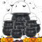 Eyccier Cauldron with Handle 9Pcs Plastic Decorative Heavy Duty Halloween Candy Bowl Cauldron Pot for Party Bar Club Haunted House