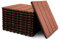 YOEVU - Set de 11 Baldosas de Exterior de Madera Composite WPC, 1m², Baldosas de Terraza, Patio y Jardín, Antideslizantes, Resistentes al Agua, Marrón Rojizo