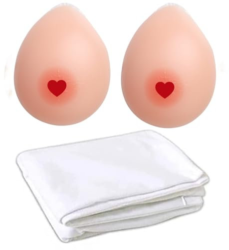 Wisfancy Silikon Brüste für Dakimakura Anime, weich und echtes Gefühl, geeignet für japanische Umarmungskissen 160x50 cm, (DD Cup, 1200g/Paar)