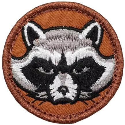 Wütender Waschbär Klett Patch Tier Stickerei Aufnäher Patches Tactical Morale Hook Loop Patches for DIY Kleidung Rucksack Gear Hat Backpack Jackets