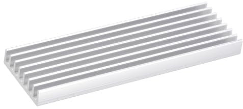 sourcing map 1 Pack M.2 2280 Nvme SSD Heatsink Cooler with Thermal Pad Alloy Aluminum Heat Sink Cooling Sink for PC Laptop, 70x22x6mm, White
