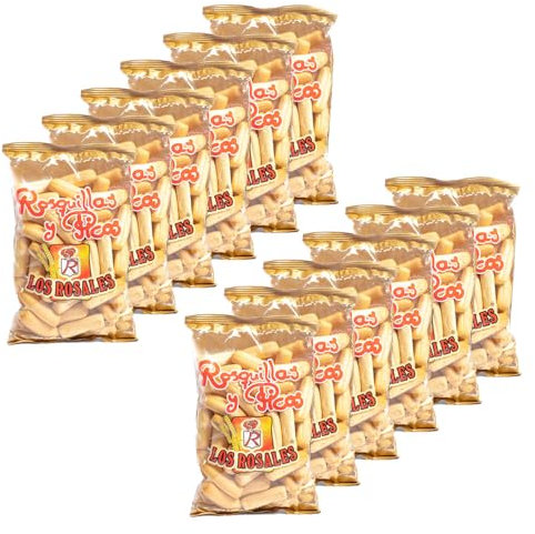 LOS ROSALES Picos Colines Gordos Caja 12 Bolsas de 200g, Picos de Panadería con AOVE