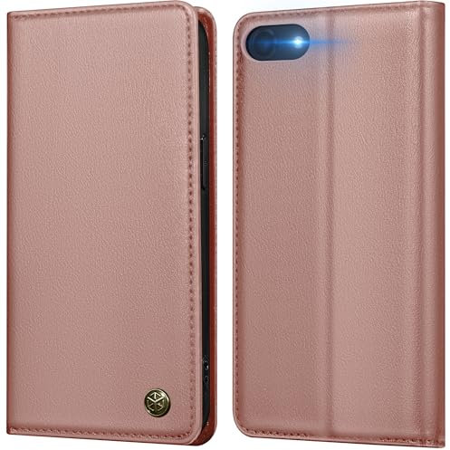 GUCASBE Handyhülle für iPhone SE 2020/2022 Hülle iPhone 7 / iPhone 8 Hülle Premium PU Lederhülle Wallet Flip Case mit Kartenfach Standfunktion RFID Schutzhülle Klapphülle für iPhone 8/7/SE, Rosa