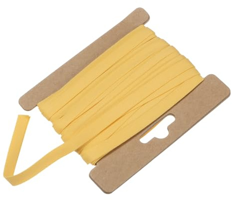 M METERXITY 6 Yards Doppelt gefaltete Schrägband 1/4 Zoll Hellgelb | Baumwoll-Schrägband Großpackung, zum Nähen/Säumen/Schrägband/Quilten/DIY Handwerk, Doppelt gefaltete Schrägband