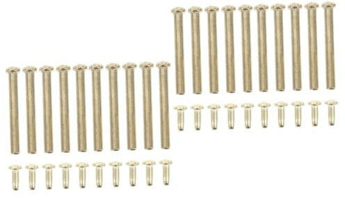 Cabilock 20sets Folding Fan Repair Rivets Handheld Fan Shaft Fasteners for Lightweight Metal Accessories for Crafting and Repairs