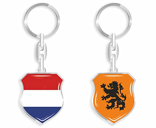 daged Niederlande Schlüsselanhänger Wappenform Schlüsselschmuck 3D Effekt + Aufkleber - WP
