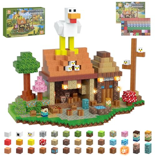 TUKIIE Magnetische Bausteine 120 Stück 1 Light Up Magnetic Building Blocks | Magnetblöcke Magnetbausteine Magnetspiele Spielzeug für Kinder ab 3 Jahren Kreative Magnetspielzeug Geschenke Jungen Mädchen