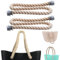 Norhogo Mini asa clásica de cuerda, asas o bolsa, asas para bolsos, asas o bolsos largos, repuesto de la cadena de repuesto, accesorios, 2 asas de cuerda beige para bolso de bricolaje mujer