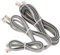 DOITOOL 6 Core Telephone Cable Rj12 Extension Cord 3pcs Silver Grey for Landline Phones