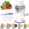 Râpe à Fromage Rotative, Râpe à Légumes Manuelle, Rapeuse Fromage avec 5 Lames de Tambour Détachables, Mandoline de Cuisine Manuelle Multifonction pour Fromage, Concombre, Carotte, Noix