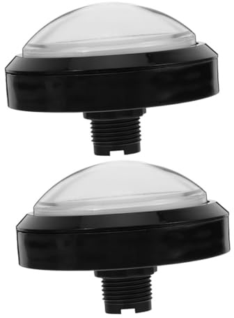 CIYODO 2piezas Botones Grandes con Luz, Pulsador de Superficie Convexa Autoreseteador, Adecuado para Quizzes y Juegos Interactivos
