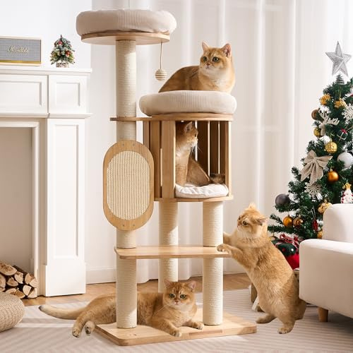 Kicari Wood Tall Cat Tree