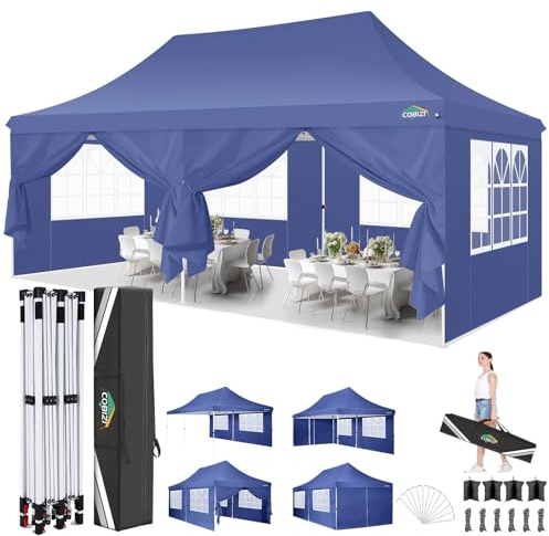 COBIZI Faltpavillon 3X6m Wasserdicht Stabil Pavillon 3x6m Partyzelt Faltbar