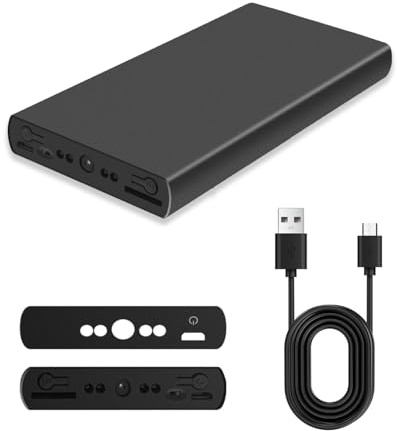 Tauboly Power Bank Camera 10000mAh Caméra de sécurité intérieure avec détecteur de mouvement, petite caméra de surveillance avec vision nocturne, enregistreur vidéo portable pour la maison, bébé
