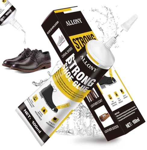 ALLONY 100ML Colla Forte per Scarpe Professionale, Colla per Scarpe, Impermeabile, Colla in Pelle per Suole, Suola e Scarpe da Ginnastica, Trasparente