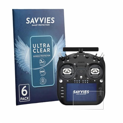 Savvies 6 Stück Schutzfolie für Radiomaster TX16S MK3 Displayschutz-Folie Ultra-Transparent