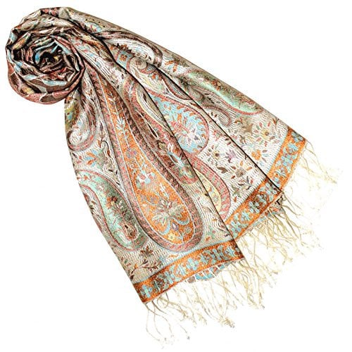 Lorenzo Cana - Echarpe - Imprimé cachemire - Femme Taille Unique Elfenbein-pastellfarben