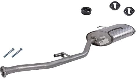 BESTPRICE Auspuff Schalldämpfer Set 1x Endschalldämpfer, mit Montagematerial Kompatibel mit BMW 3er Compact (E36)