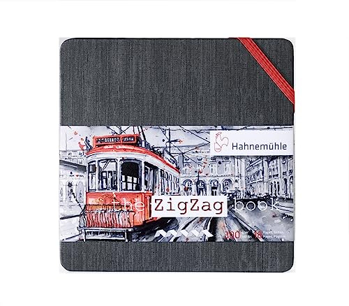 Hahnemühle ZigZag Book, Leporello Aquarellbuch mit feinkörniger Oberfläche, 300 g/m², 18 Seiten, 14x14cm