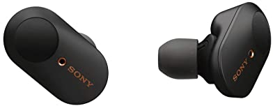 Sony WF-1000XM3 vollkommen kabellose Bluetooth Kopfhörer / Earbuds mit aktiver Geräuschunterdrückung zum Telefonieren u. Musikhören, Amazon Alexa - incl. Ladecase für mehr Akku, Schwarz, Einheitsgröße