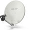 DUR-line 2 Teilnehmer Set - Qualitäts-Alu-Satelliten-Komplettanlage - Select 60cm/65cm Spiegel/Schüssel Hellgrau + Twin LNB - für 2 Receiver/TV [Neuste Technik, DVB-S2, 4K, 3D]