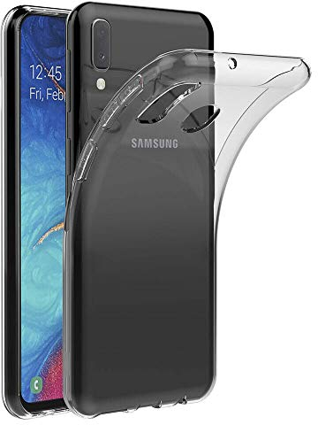 COPHONE® Coque de Protection Compatible avec Samsung Galaxy A20E Etui Transparent antidérapent Coque en Silicone Transparente et Discrete