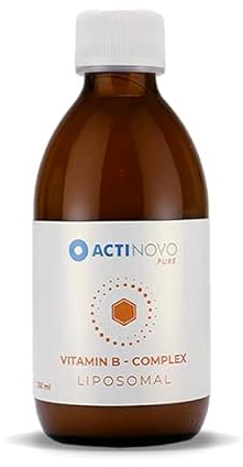 Vitamin B-Komplex | 50 Tagesdosen à 5 ml enthalten B1, B2, B3, B5, B6, Biotin, Folsäure und B12 | Vegan | 250 ml | Hochdosiert & laborgeprüft | Wirksamer als Tabletten & Kapseln | Liposomal