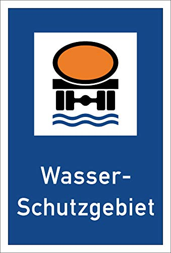 Melis-Folienwerkstatt Schild Wasser-Schutzgebiet - 60x40cm - Bohrlöcher - 3mm Aluverbund – 20 VAR S00359-224-A