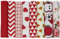 aufodara 8 Stück Baumwollstoff Meterware Stoff je 50CM x 50CM, Reiner Baumwolle, Stoffe zum Nähen Patchwork Stoffpaket zum Quilten DIY Basteln Handwerken Quadrate Baumwolltuch Modischen Mustern (Rot)