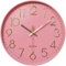 Taodyans Modern Wanduhr 30cm Ohne Tickgeräusche Küche Wand Uhr Quarz Uhr für Büro Klassenzimmer Wohnzimmer Schlafzimmer (Rosa)