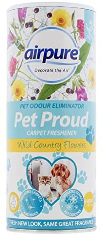 airpure PET Proud Carpet Freshener, Odour Eliminator, Flowers Fragrance, White