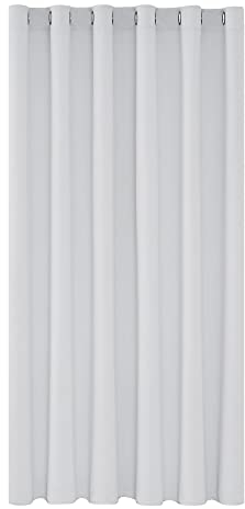 Deconovo Blickdichte Gardinen mit Ösen Vorhang Thermo Verdunkelung Schlafzimmer, 214x203 cm(HöhexBreite), Silber Grau, 1 Stück