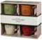 Set of Four Rustic Stoneware Coffee/Tea Mugs w/Bible Verses Sage Green, Ivory, Paprika Red, Pumpkin Orange Inspirational Coffee/Tea Cup for Men and Women